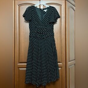 Eva Mendes black with heart print timeless dress